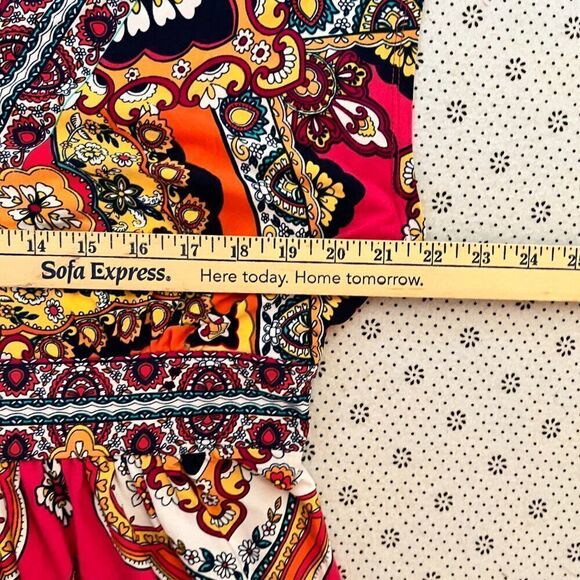 Kiara XL Pink Boho Midi Dress - Picture 8 of 10